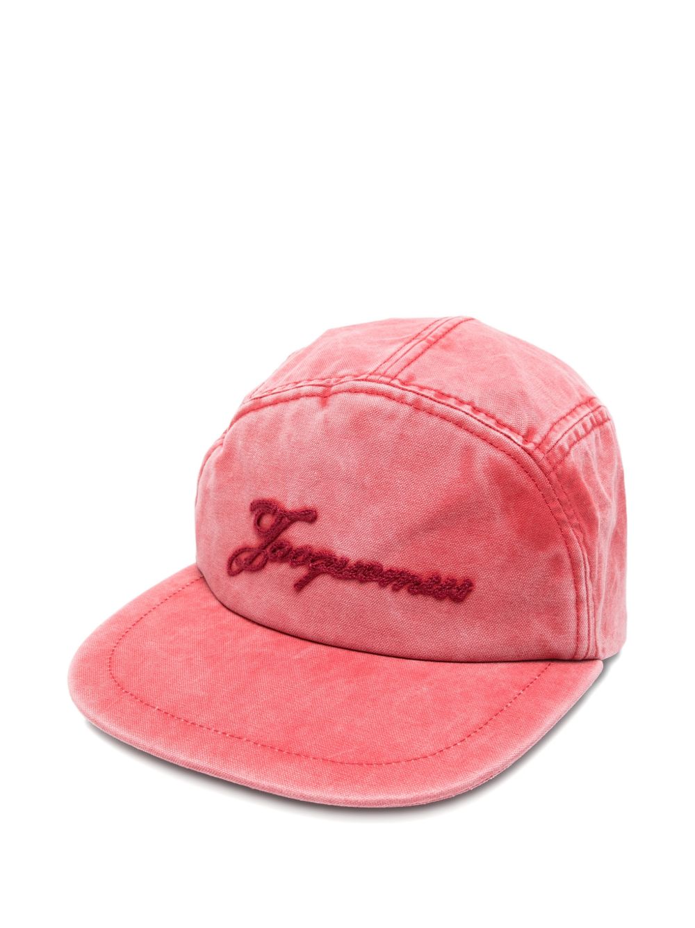 Cappellino da baseball in cotone ricamato in rosso Jacquemus - unisex 