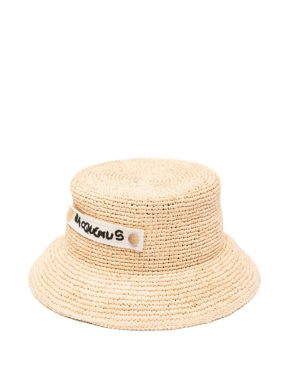 Cappello in raffia con logo della peste in beige Jacquemus - donna 