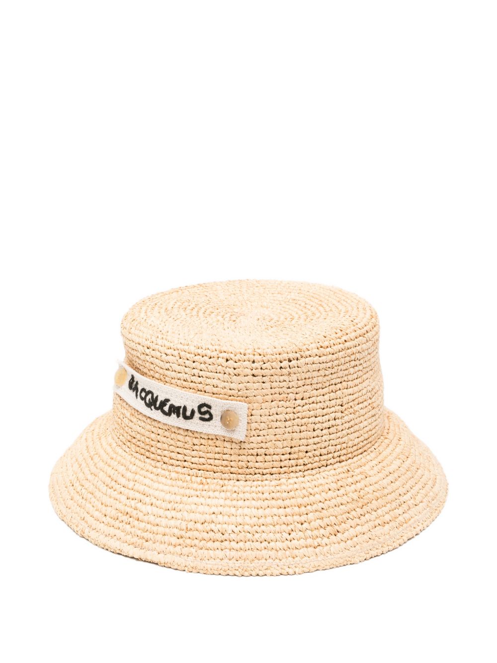 Cappello in raffia con logo della peste in beige Jacquemus - donna 