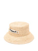 Cappello in raffia con logo della peste in beige Jacquemus - donna