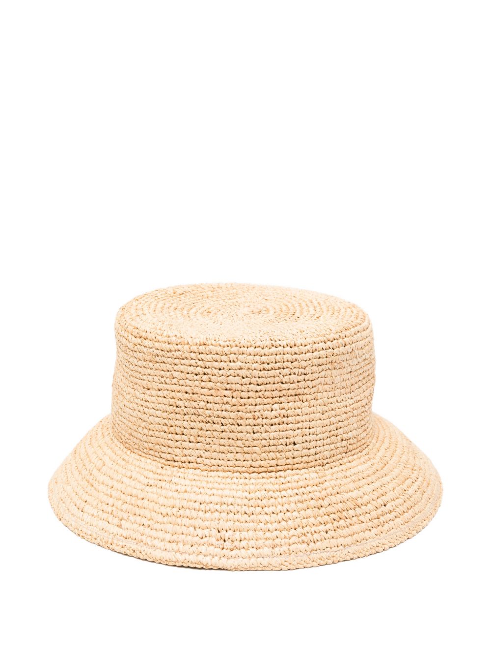 Cappello in raffia con logo della peste in beige Jacquemus - donna 