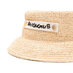 Cappello in raffia con logo della peste in beige Jacquemus - donna 