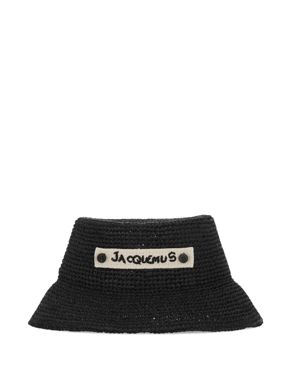 Cappello bucket intrecciato le bob plage in nero Jacquemus - unisex 
