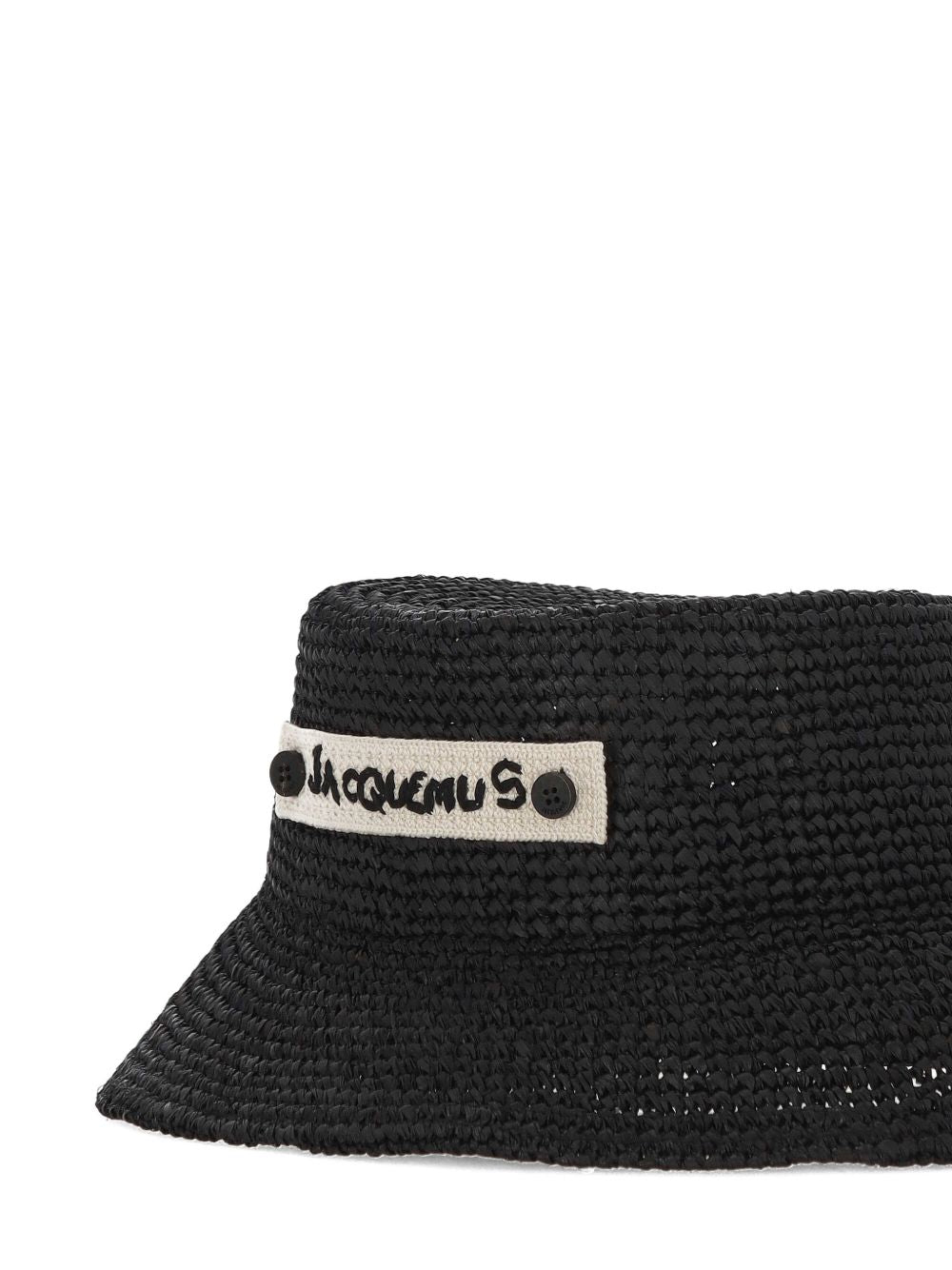 Cappello bucket intrecciato le bob plage in nero Jacquemus - unisex 