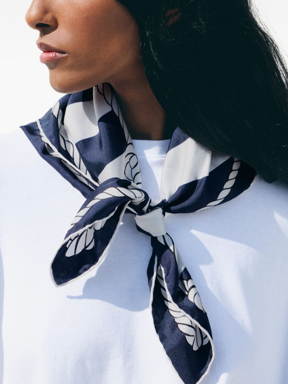 Foulard le foulard bateau corde in blu Jacquemus - unisex 