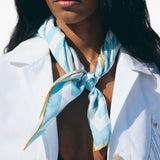 Foulard le foulard a rayures  in bianco e blu Jacquemus - unisex 
