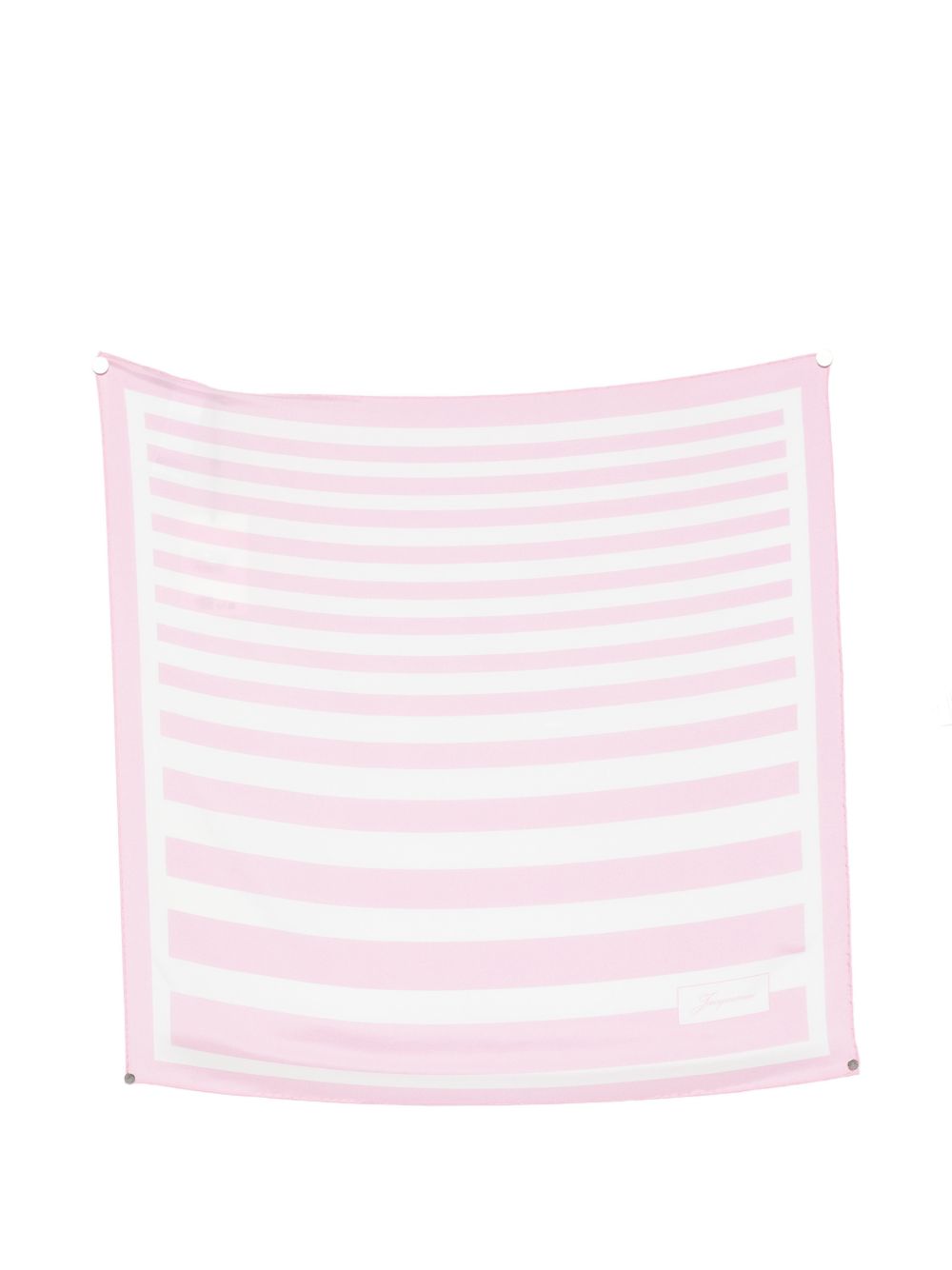 Foulard a righe rayures in bianco e rosa Jacquemus - unisex 