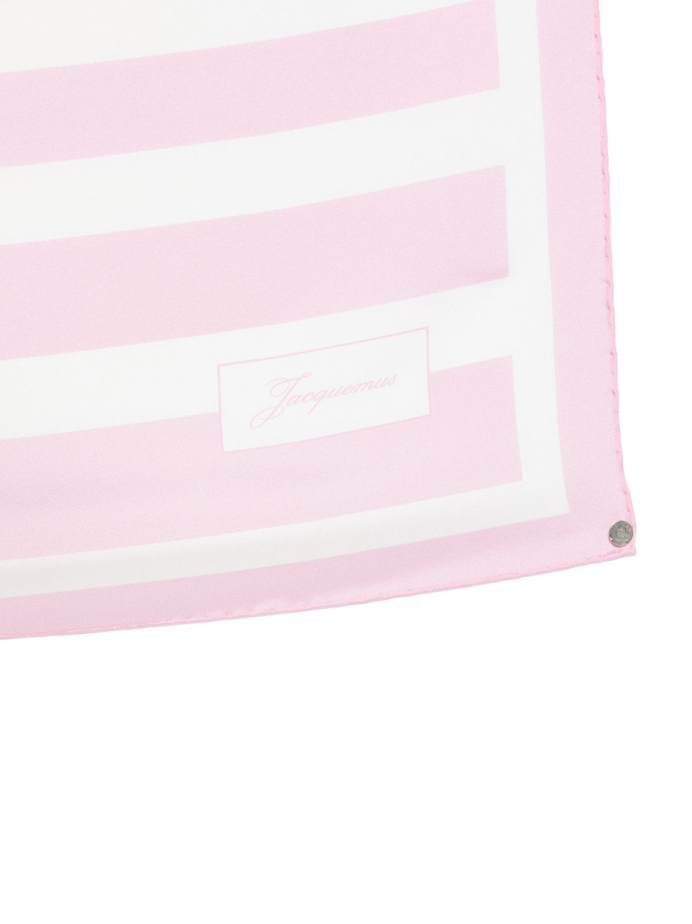 Foulard a righe rayures in bianco e rosa Jacquemus - unisex 