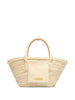 Jacquemus Soli small beach bag in ivory - women