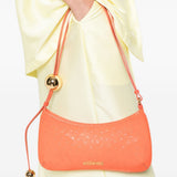 Borsa a spalla Le Bisou Perle in arancione Jacquemus - donna 