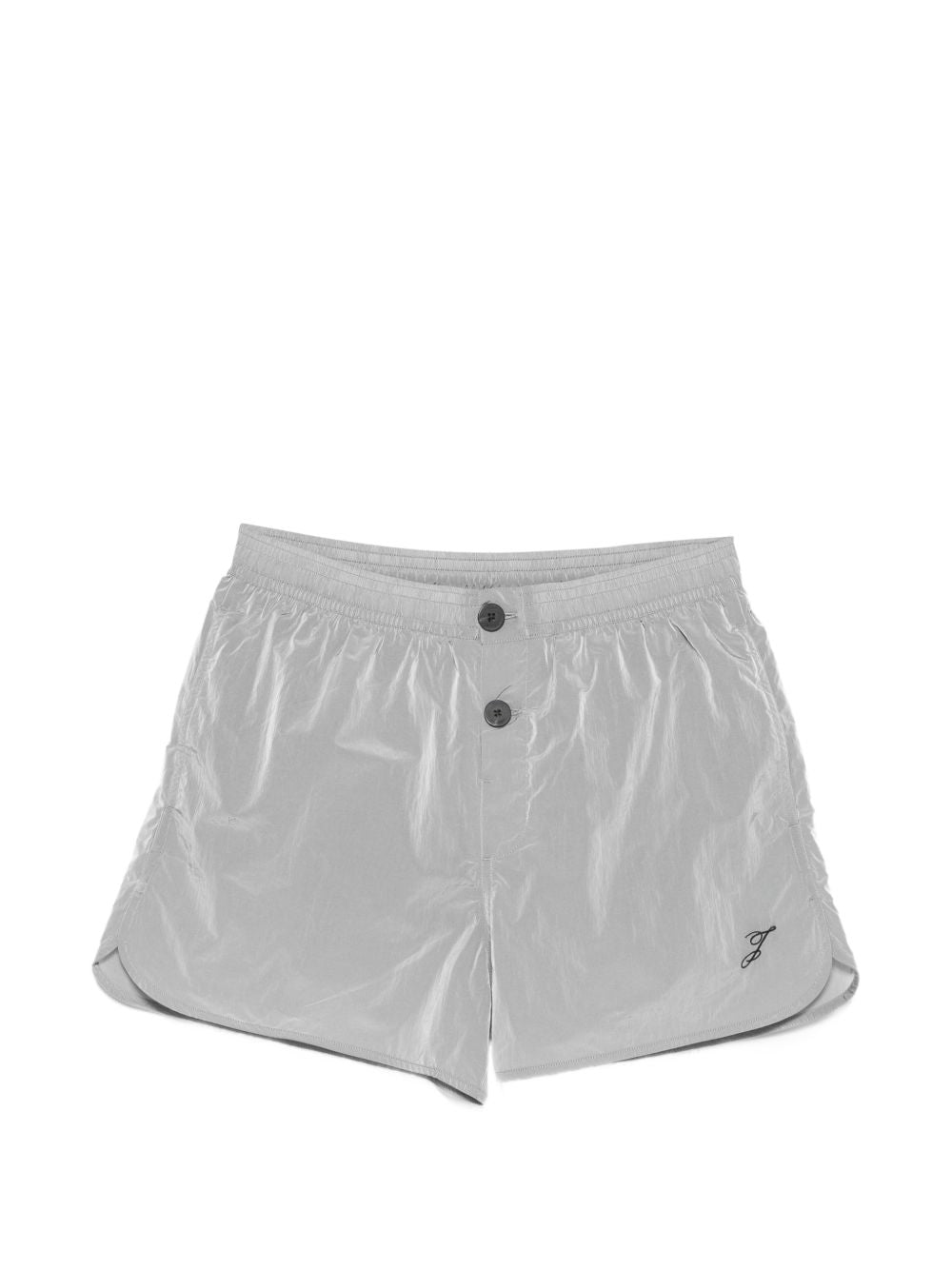 Pantaloncini da bagno con logo ricamato in argento Jacquemus - uomo 