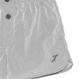 Pantaloncini da bagno con logo ricamato in argento Jacquemus - uomo 