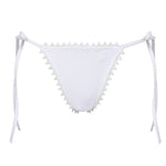 Slip bikini con laccetti laterali in bianco Jacquemus - donna 