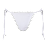 Slip bikini con laccetti laterali in bianco Jacquemus - donna 