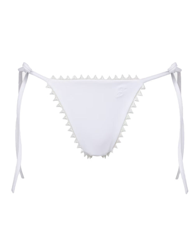 Slip bikini con laccetti laterali in bianco Jacquemus - donna 
