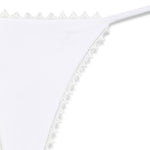 Slip bikini con laccetti laterali in bianco Jacquemus - donna 