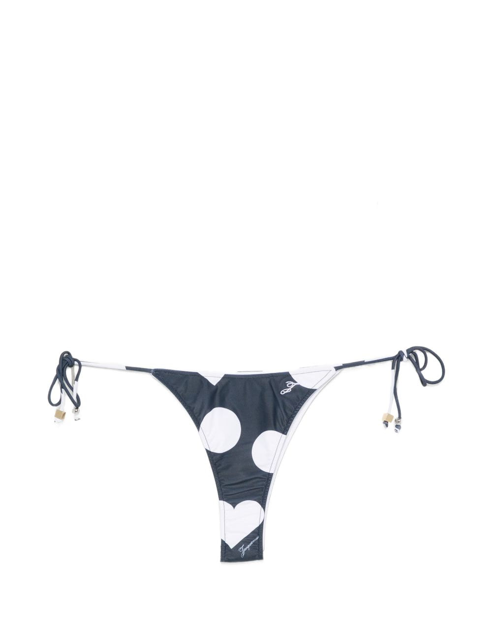 Slip bikini triangle in bianco e blu Jacquemus - donna 