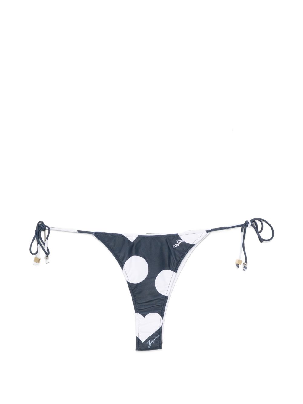 Slip bikini triangle in bianco e blu Jacquemus - donna 