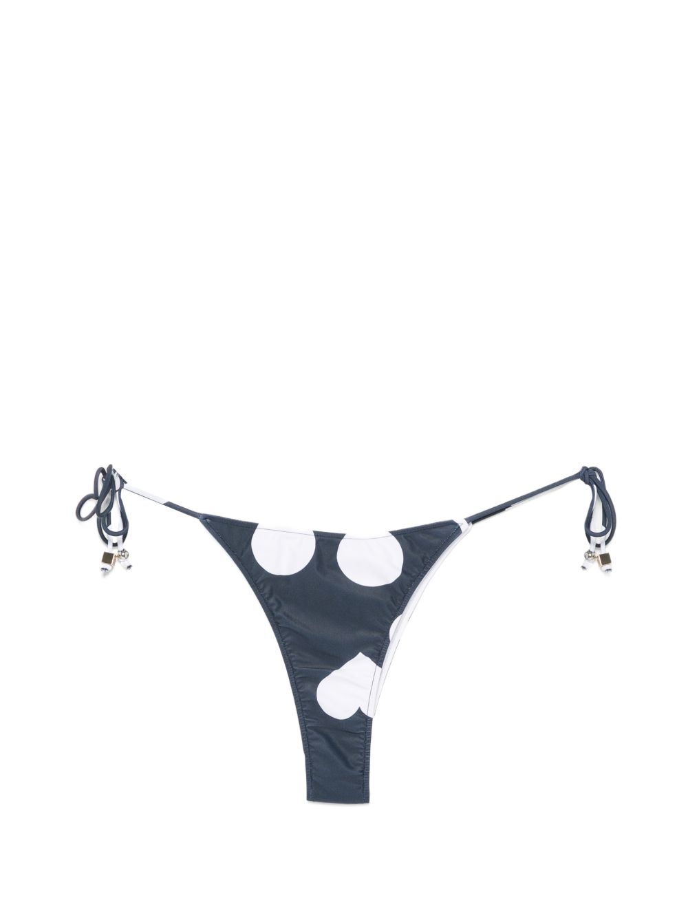 Slip bikini triangle in bianco e blu Jacquemus - donna 