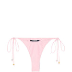 Slip bikini a triangolo con laccetti laterali in rosa Jacquemus - donna 