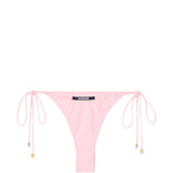 Slip bikini a triangolo con laccetti laterali in rosa Jacquemus - donna 