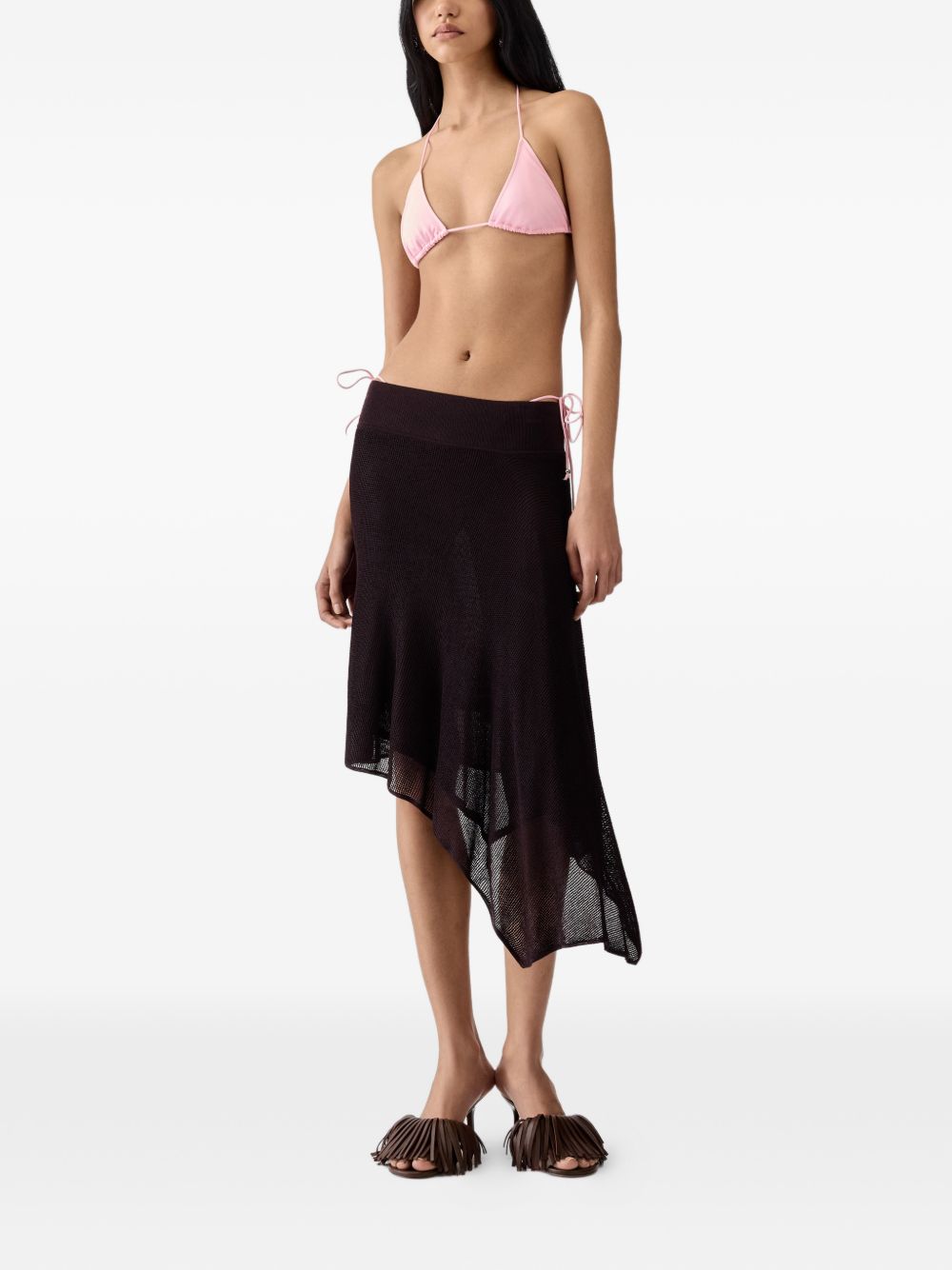 Slip bikini a triangolo con laccetti laterali in rosa Jacquemus - donna 