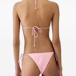 Slip bikini a triangolo con laccetti laterali in rosa Jacquemus - donna 