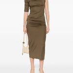 Abito con drapeggio la robe drapeado in verde Jacquemus - donna 