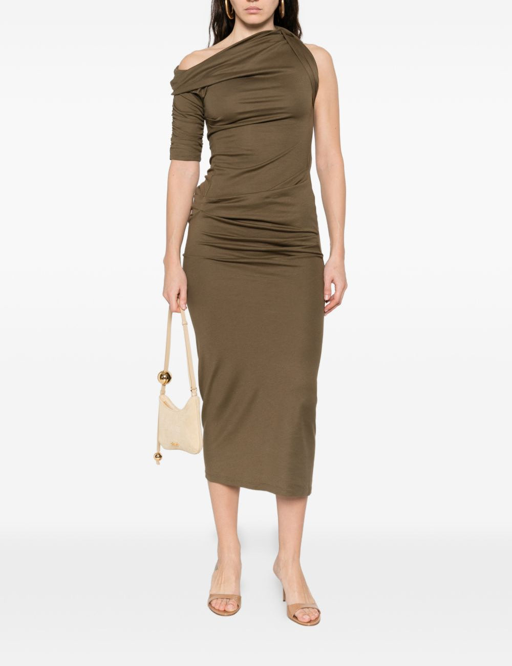 Abito con drapeggio la robe drapeado in verde Jacquemus - donna 