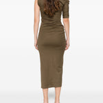 Abito con drapeggio la robe drapeado in verde Jacquemus - donna 