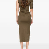 Abito con drapeggio la robe drapeado in verde Jacquemus - donna 