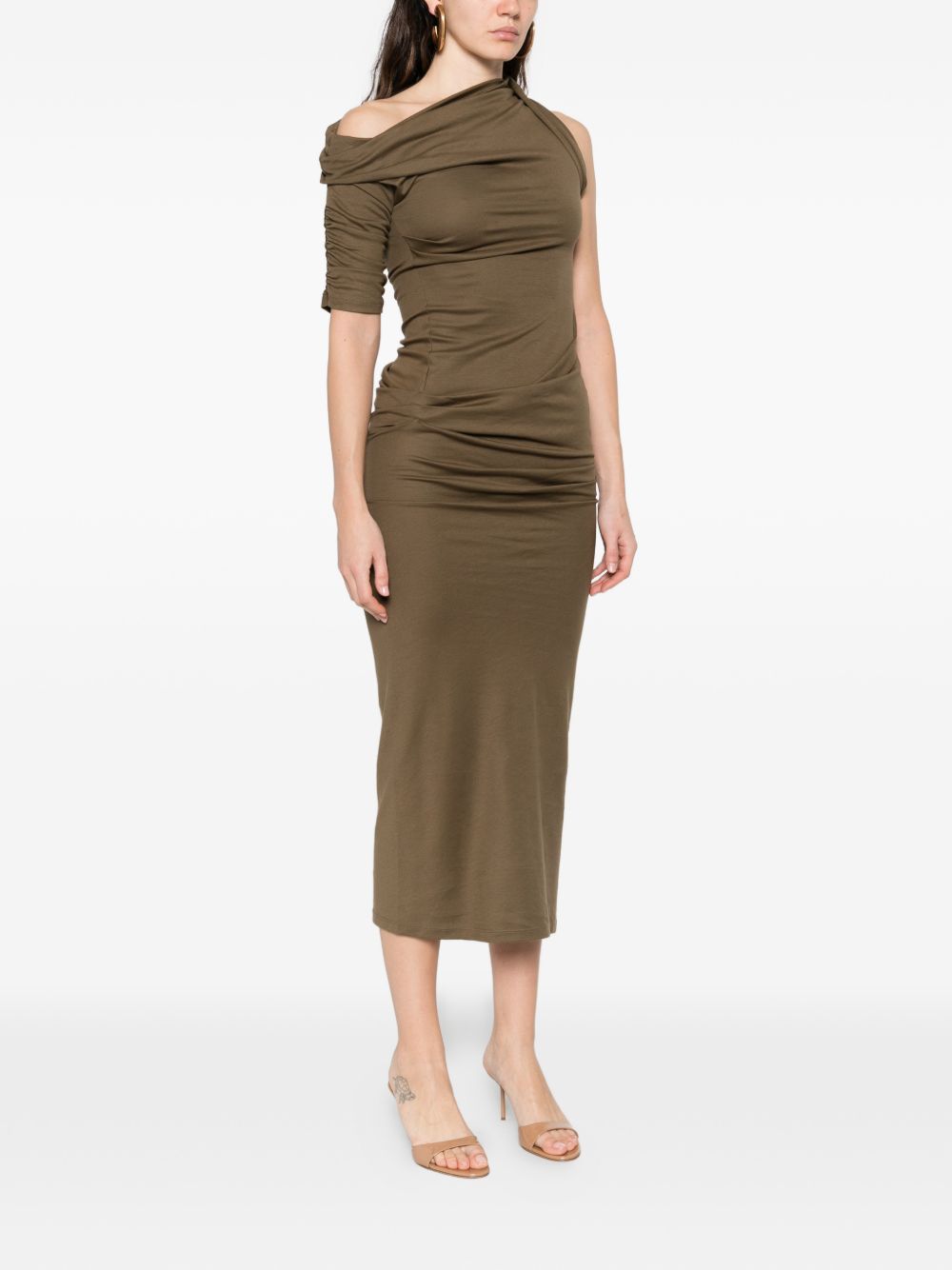 Abito con drapeggio la robe drapeado in verde Jacquemus - donna 