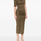 Abito con drapeggio la robe drapeado in verde Jacquemus - donna 
