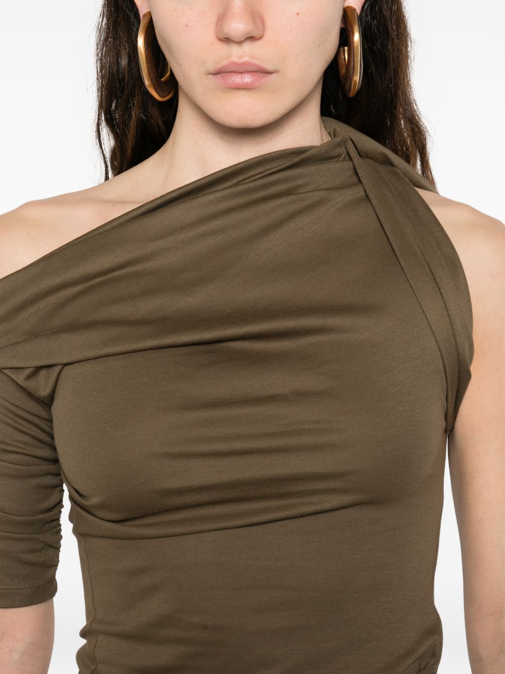 Abito con drapeggio la robe drapeado in verde Jacquemus - donna 