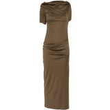 Abito con drapeggio la robe drapeado in verde Jacquemus - donna 