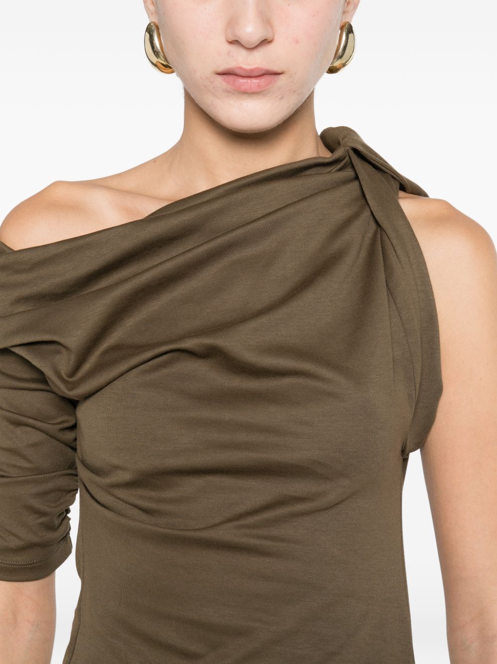 Abito la mini robe drapeado in marrone Jacquemus - donna 