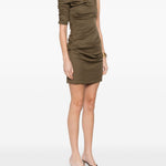 Abito la mini robe drapeado in marrone Jacquemus - donna 