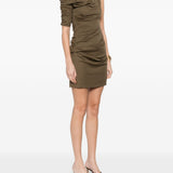 Abito la mini robe drapeado in marrone Jacquemus - donna 