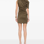 Abito la mini robe drapeado in marrone Jacquemus - donna 