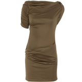 Abito la mini robe drapeado in marrone Jacquemus - donna 