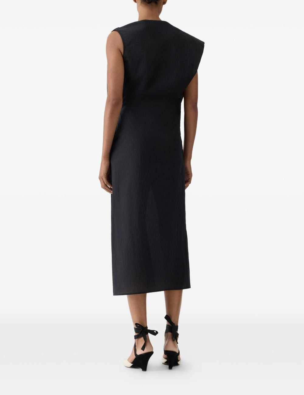 Abito midi drappeggiato la robe drap in nero Jacquemus - donna 