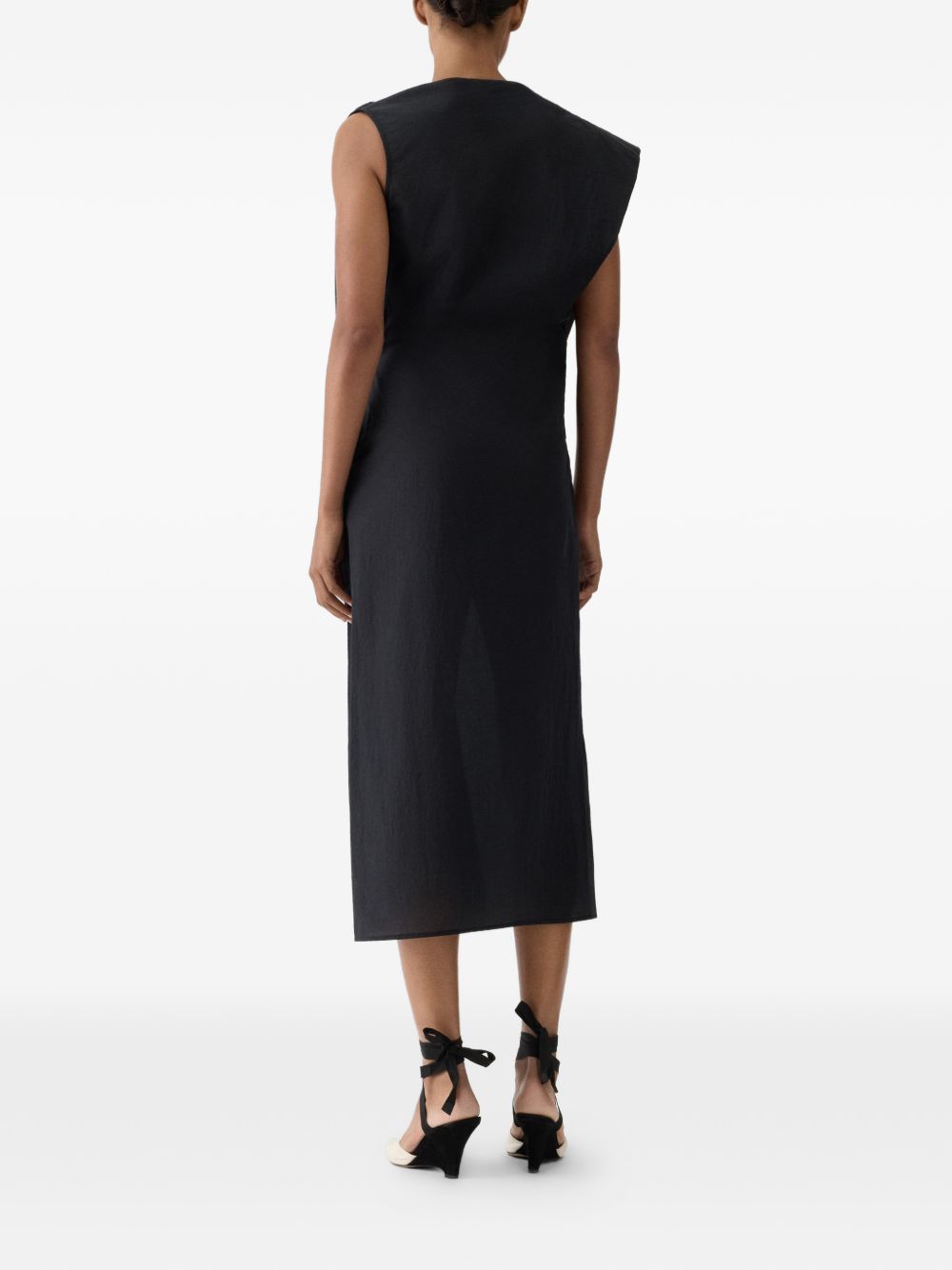 Abito midi drappeggiato la robe drap in nero Jacquemus - donna 