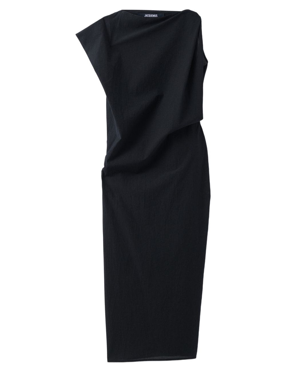 Abito midi drappeggiato la robe drap in nero Jacquemus - donna 