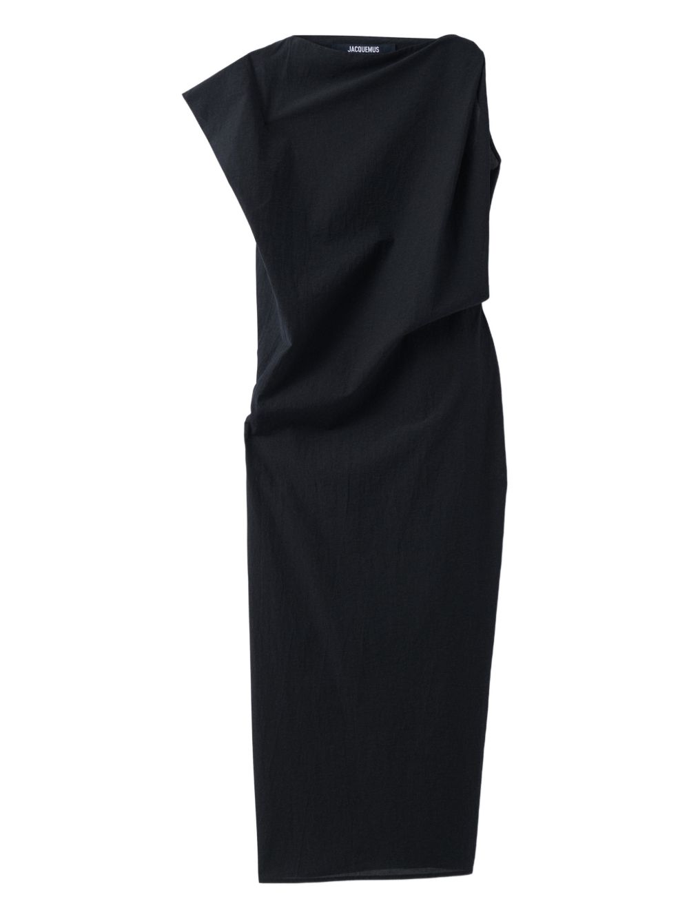 Abito midi drappeggiato la robe drap in nero Jacquemus - donna 