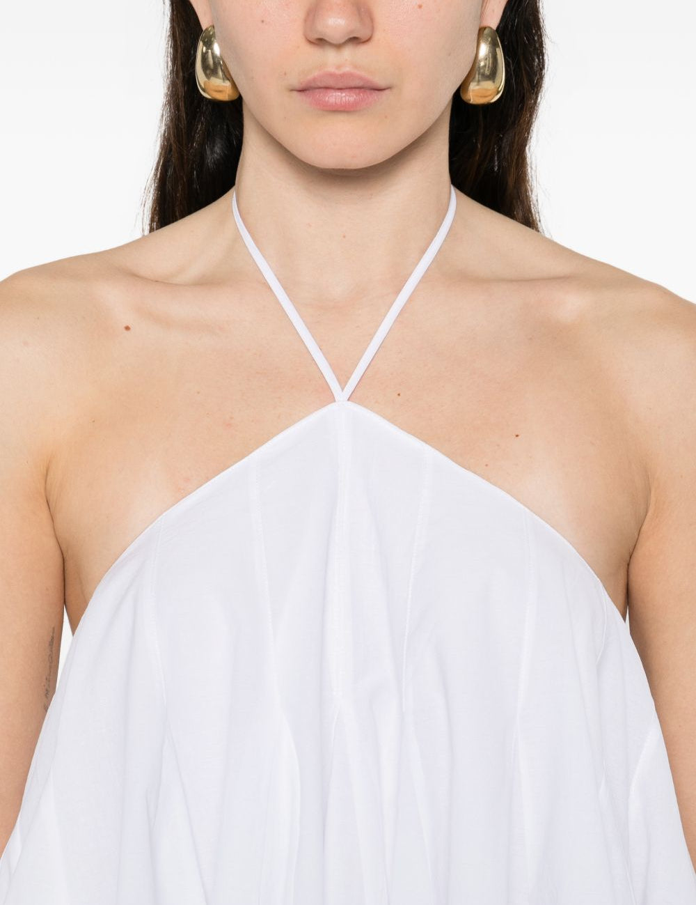 Abito con ruches la robe triangle courte  in bianco Jacquemus - donna 