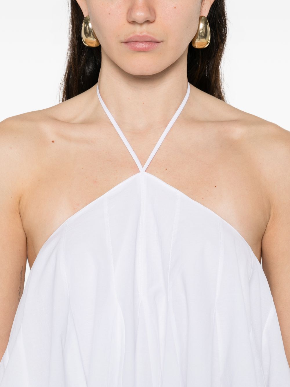Abito con ruches la robe triangle courte  in bianco Jacquemus - donna 