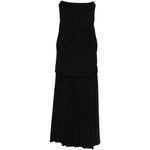 Abito midi plissettato in nero Jacquemus - donna 