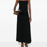 Abito midi plissettato in nero Jacquemus - donna 