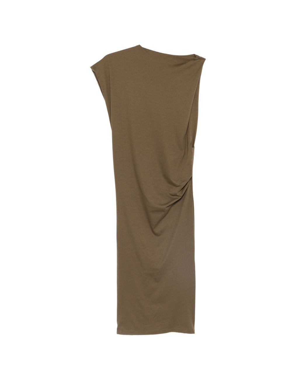 Abito midi asimmetrico drap in verde Jacquemus - donna 