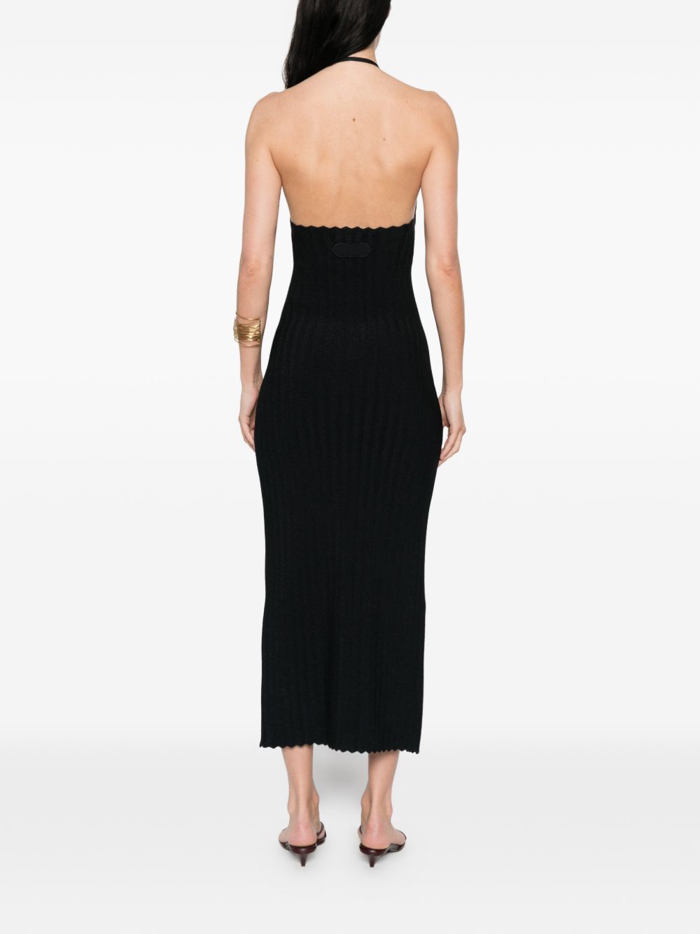 Abito midi tablier in blu scuro Jacquemus - donna 